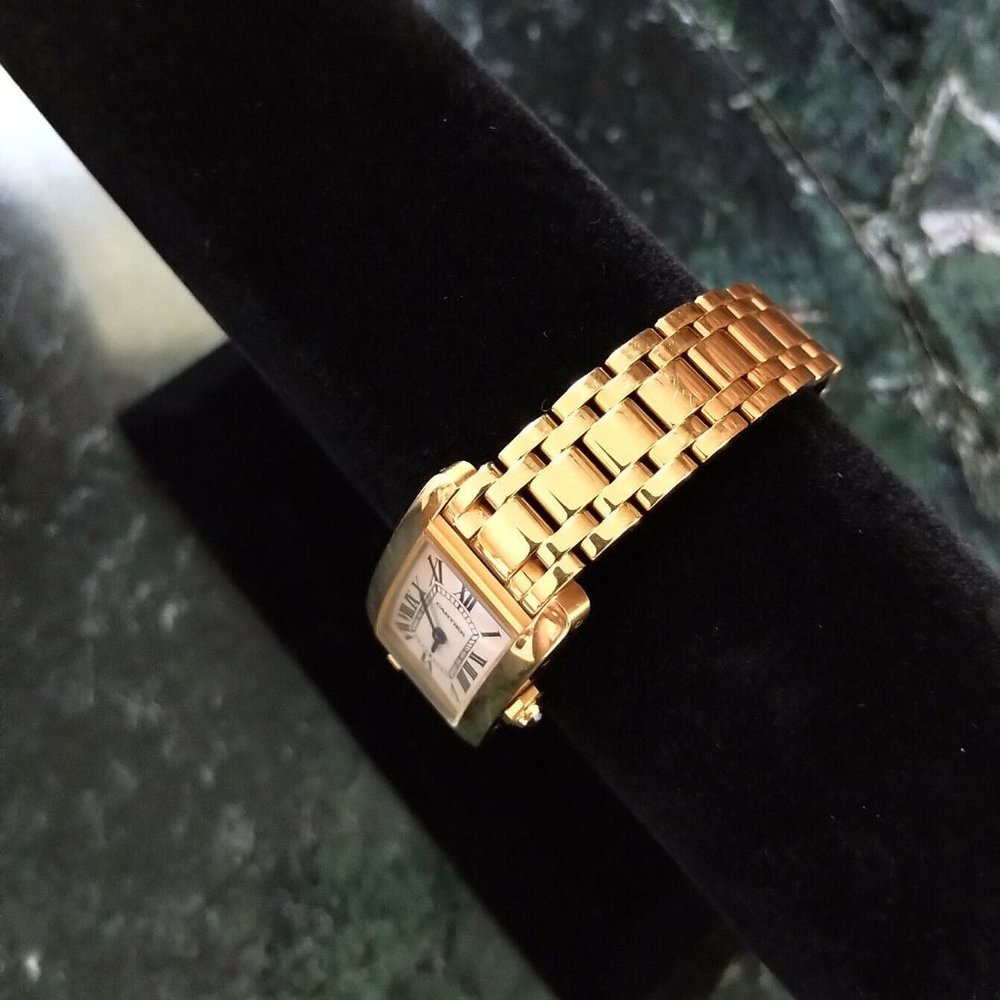 Cartier 18K Yellow Gold Tank Americaine American Watch - Picture 11 of 12